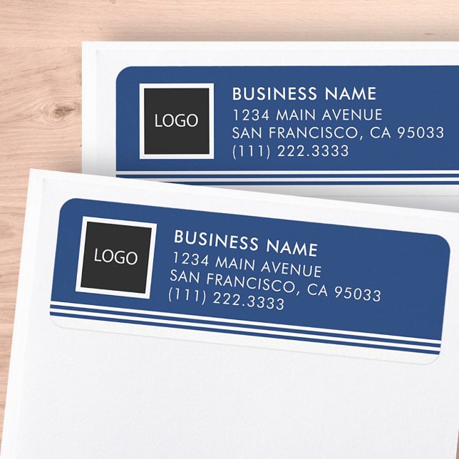 Mailing-Rücksendeadresse für moderne Geschäftslogo (Von Creator hochgeladen)