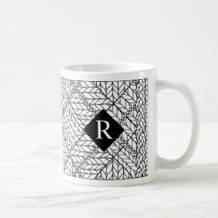 MAILLE ARGYLE BLANCHE Tasse blanche + initiale II
