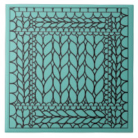 MAILLE ENVERS BLEU VERT Carreau en céramique