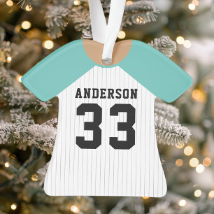 Maillot de baseball sarcelle personnalisé 