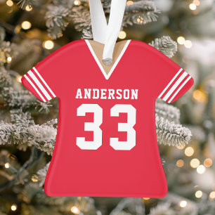 Maillot de football personnalisé rouge