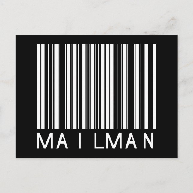 Mailman Bar Code Postkarte (Vorderseite)