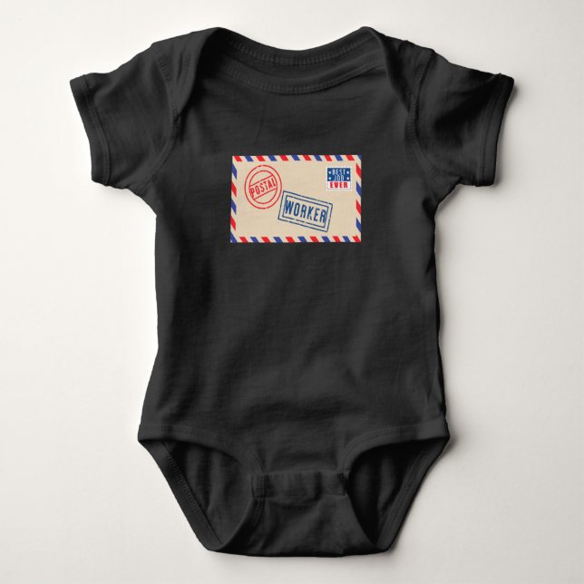 Mailman Postal Worker Mail Envelope Baby Strampler (Vorderseite)