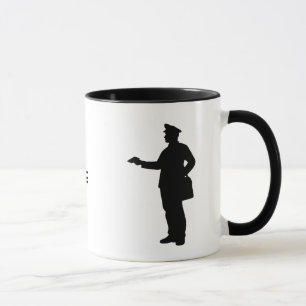 Mailman Silhouette Nom personnalisé Mug