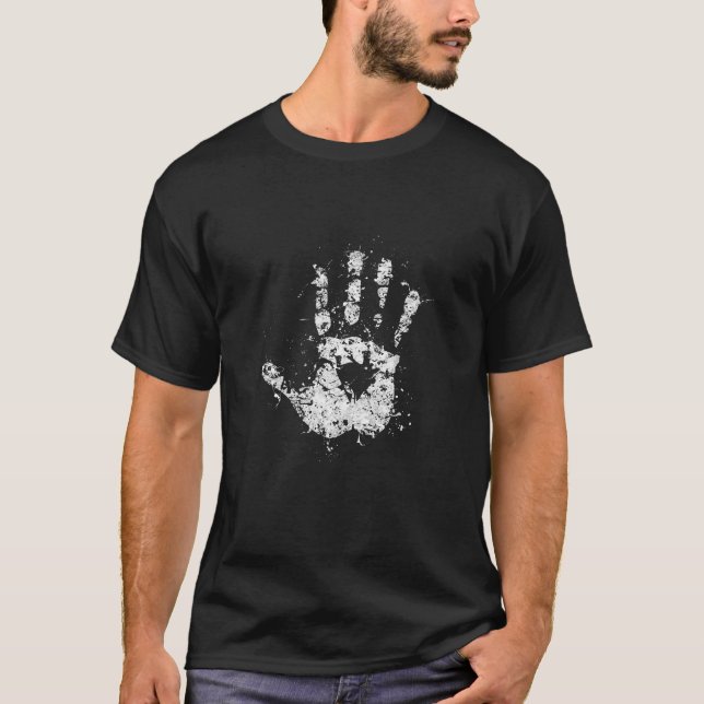 Main blanche du T-shirt Saruman (Devant)