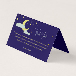 Main bleue dessinée Céleste Star Moon Carte de rem