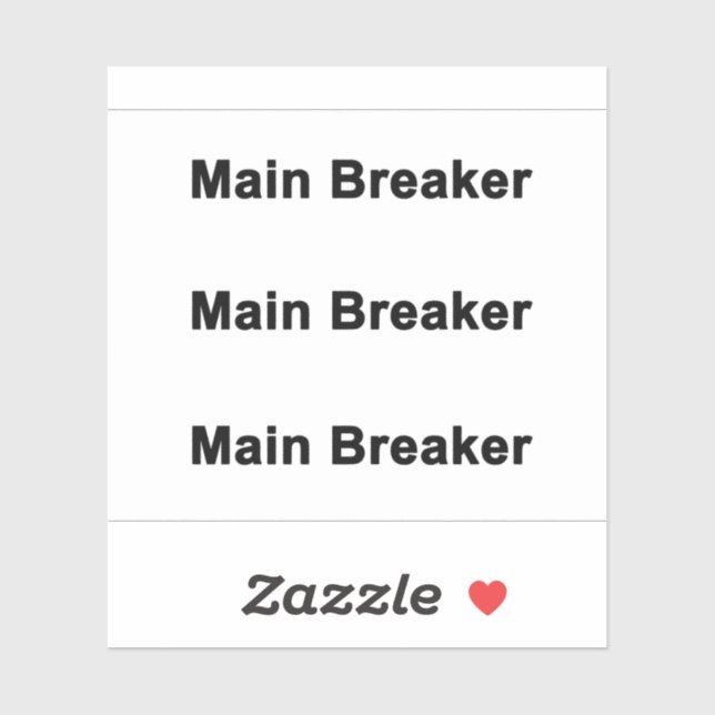 Main Breaker Label Times 3 (Blatt)