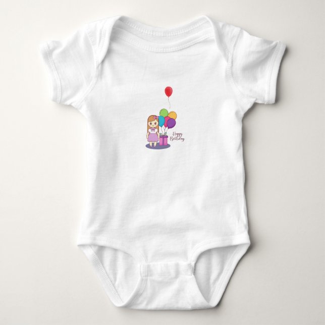 Main Character Birthday Baby Strampler (Vorderseite)