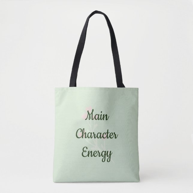 Main Character Energy Trendy Minimal Aesthetic Tasche (Vorderseite)