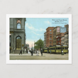 Main & Court Street, Buffalo, New York Vintage Postkarte