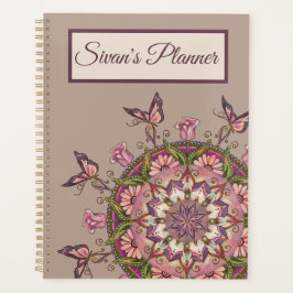 Main customisée Tirée Floral Mandala Planner
