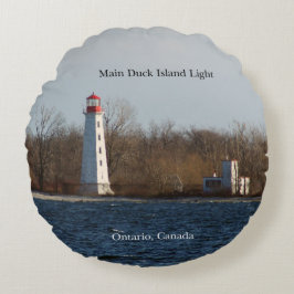 Main Duck Island Helles rundes Kissen