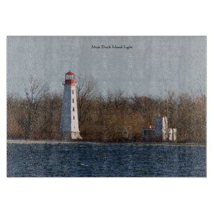 Main Duck Island Light-Schnittboard Schneidebrett