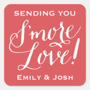 Main Lettré S'more Amour Favoriser Étiquette