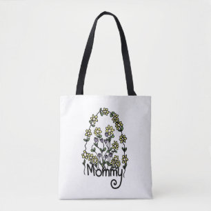 Main maman dessinée Sac fourre-tout de design flor