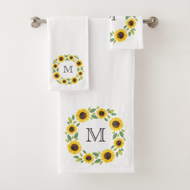 Main Painted Watercolor Sunflower (En situation)