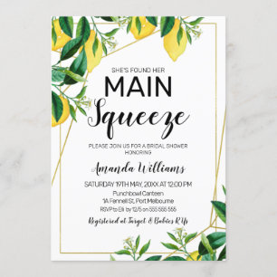 Main presse ligne art nuptiale invitation douche