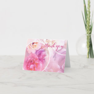 Main Script Merci Elégant Roses Aquarelle