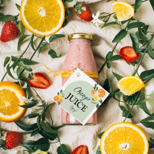 Main Squeeze Citrus Brautparty-Etikett Saft Geschenkanhänger
