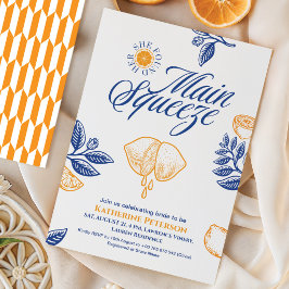 Main Squeeze Citrus Bridal Shower Lemon Bright Einladung