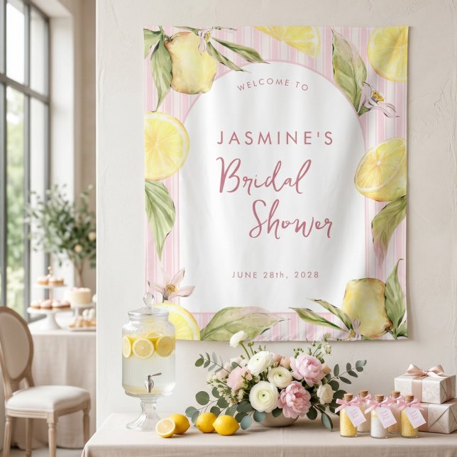 Main Squeeze Lemon Brautparty-Banner Wandteppich (Von Creator hochgeladen)