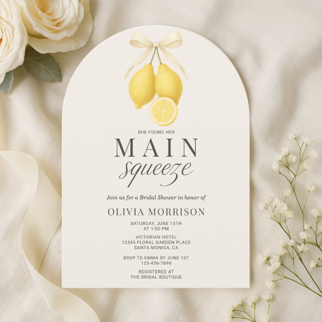 Main Squeeze Lemon Brautparty Einladung (Von Creator hochgeladen)