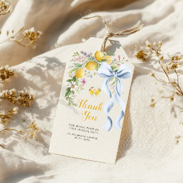 Main Squeeze Lemon Bridal Shower Thank You Geschenkanhänger