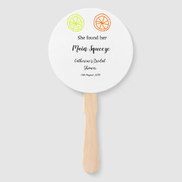 Main Squeeze lemon citrus bridal shower add name d Fächer