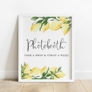 Main Squeeze Lemon Fotoautomaten-Schild Poster