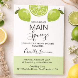Main Squeeze Tropical Citrus Green Bridal Shower Einladung