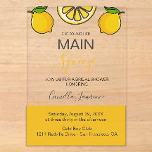 Main Squeeze Tropical Citrus Lemon Bridal Shower 