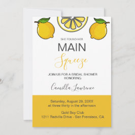 Main Squeeze Tropical Citrus Lemon Bridal Shower Einladung
