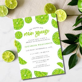 Main Squeeze Watercolor Limettengrüner Brautdusche Einladung
