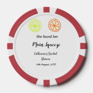 Main Squeeze Zitronen-Zitrus-Junggesellinnen-Absch Pokerchips