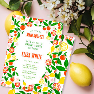 MAIN SQUEEZE Zitrus Sommer Hell BRIDAL SHOWER Einladung