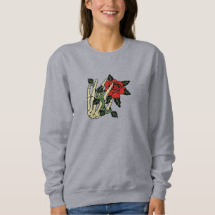 Main squelette avec Sweatshirt Rose - Personnalisa