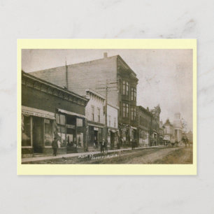 Main St., Dodgeville, Wisconsin Vintage Postkarte