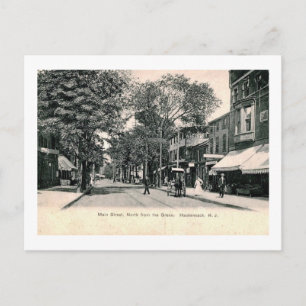 Main St., Hackensack NJ Vintag Postkarte