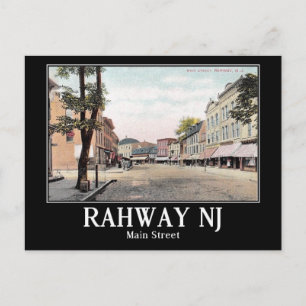 Main St, Rahway, New Jersey, Vintag Postkarte