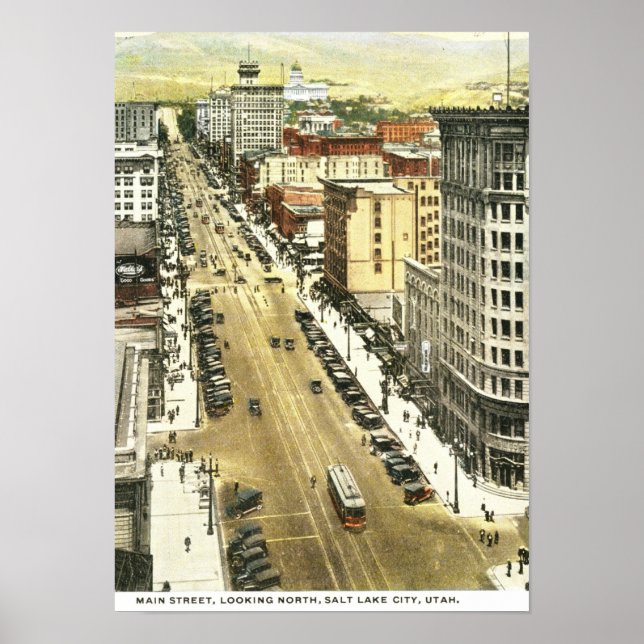 Main St., Salt Lake City Vintag Poster (Vorne)