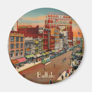 Main Street - Buffalo, NY Magnet Vintage