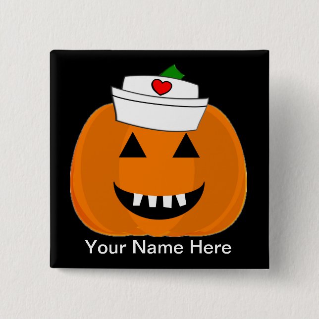 Main Turquie de badge nominatif de citrouille (Devant)