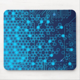 Mainboard-Motherboard mit High-Tech-Hintergrundtec Mousepad