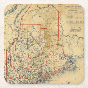 Maine 18 rechteckiger pappuntersetzer