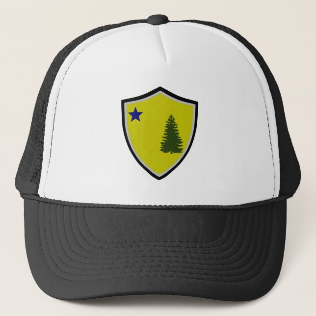 Maine (1901) flag trucker hat truckerkappe (Vorderseite)