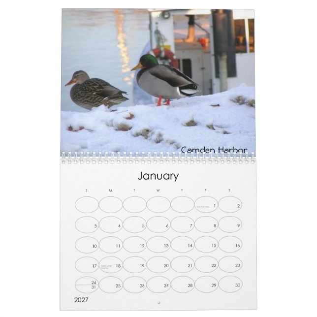 Maine 2009 kalender (Jan 2027)