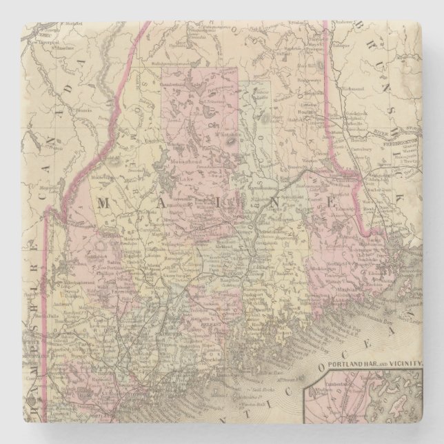 Maine 3 steinuntersetzer (Vorderseite)