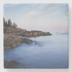 Maine, Acadia National Park, Monduntergang Steinuntersetzer