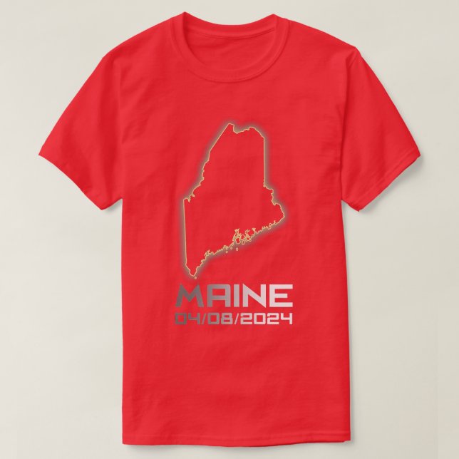 Maine America Astronomy Total Solar Eclipse 2024 C T-Shirt (Design vorne)