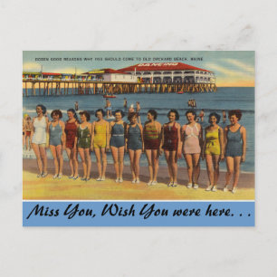 Maine, Badeanzüge, Old Orchard Beach Postkarte